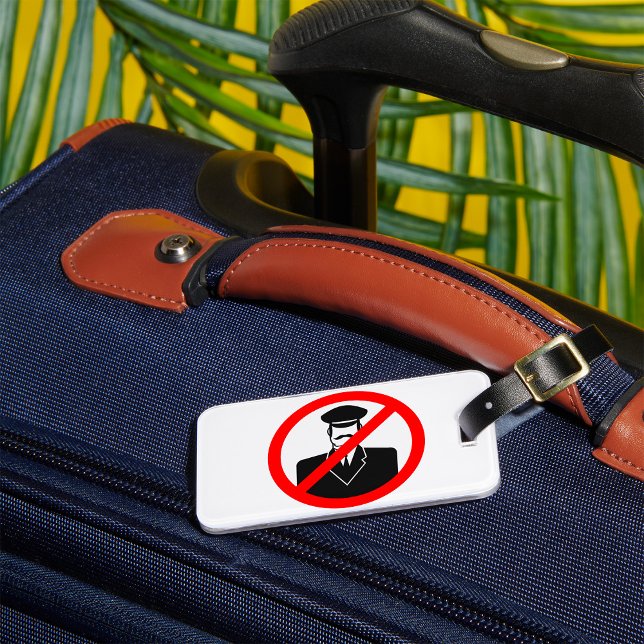 No Chauffeur Allowed Symbol Funny Warning Luggage Tag (Creator Uploaded)