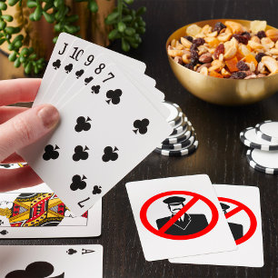No Chauffeur Allowed Symbol Funny Warning Playing Cards