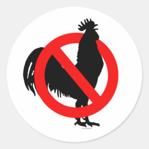 No (Chicken) Classic Round Sticker
