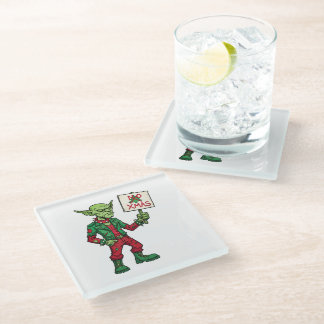 No Christmas – Rebel Alien Style Glass Coaster