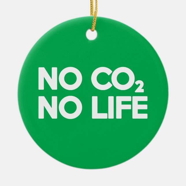 NO CO2 NO LIFE CERAMIC ORNAMENT (Front)