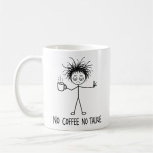 No Coffee No Talkie Funny Guy Stick Figure For Him Mug