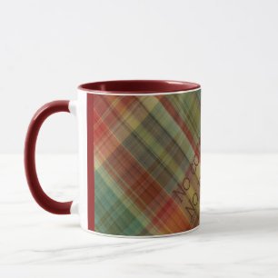 No coffee No work Plaid#1 Red Mug