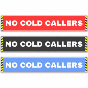 No Cold Callers Signs for Gate Door Window Home