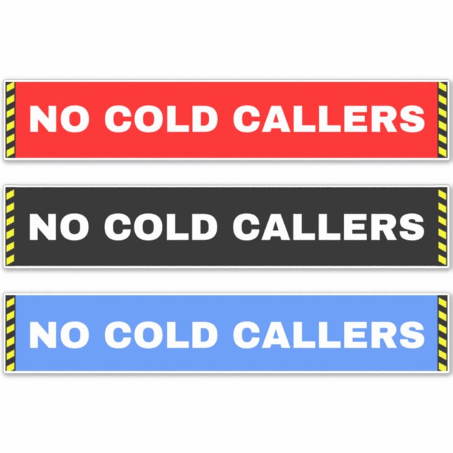 No Cold Callers Signs for Gate Door Window Home (Front)