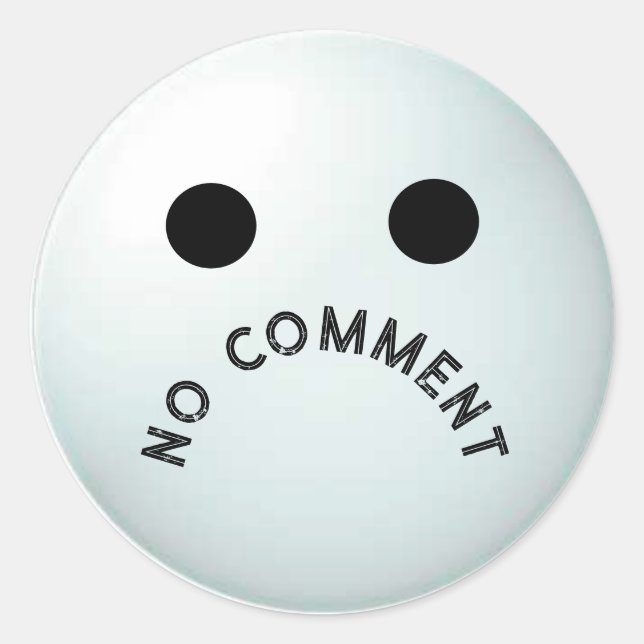 NO COMMENT Sticker (Front)