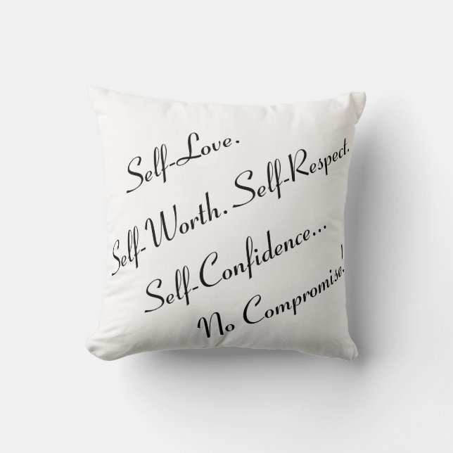 No Compromise "16x16" Throw Pillow - P1 (Front)