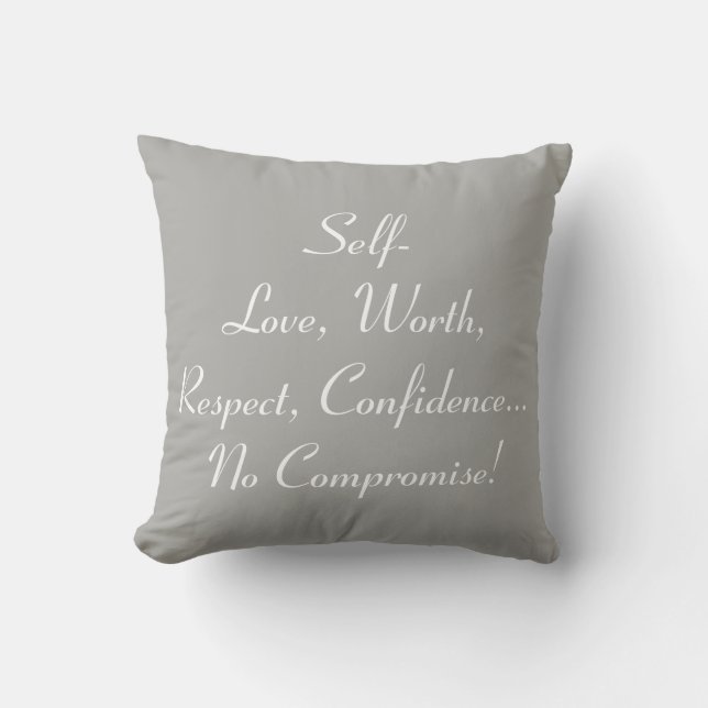 No Compromise "16x16" Throw Pillow - P2 (Front)