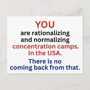 No Concentration Camps ICE Out Postcard