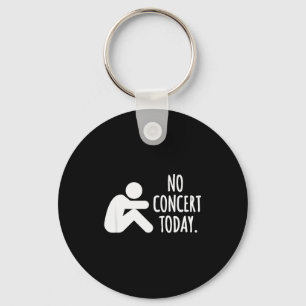 No Concert Today Sad Stick Figure Music Concert Lo Keychain