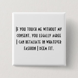 No Consent Ver.2 2 Inch Square Button