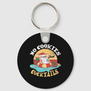 No Cookies Just Tails Santa Tropical Sommer Christ Keychain