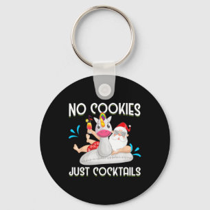 No Cookies Tails Santa Summer Christmas In July Xm Keychain