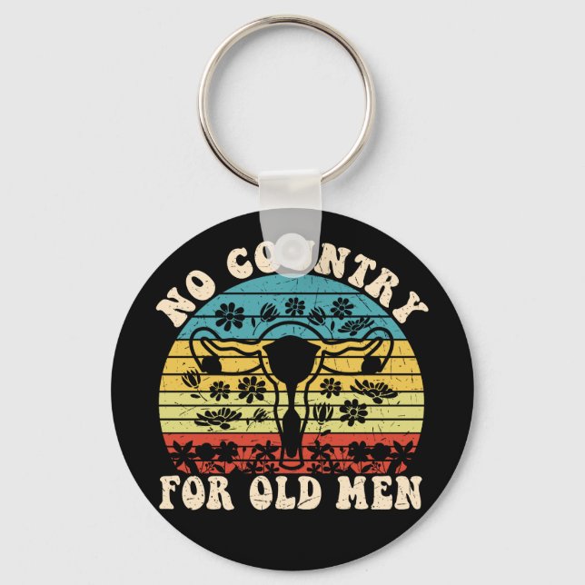 No Country For Old Man Uterus Keychain (Front)