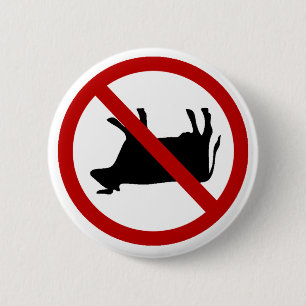 NO Cow Tipping! 2 Inch Round Button