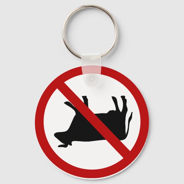 NO Cow Tipping! Keychain (Front)