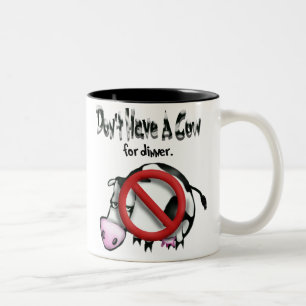 no cows Two-Tone coffee mug