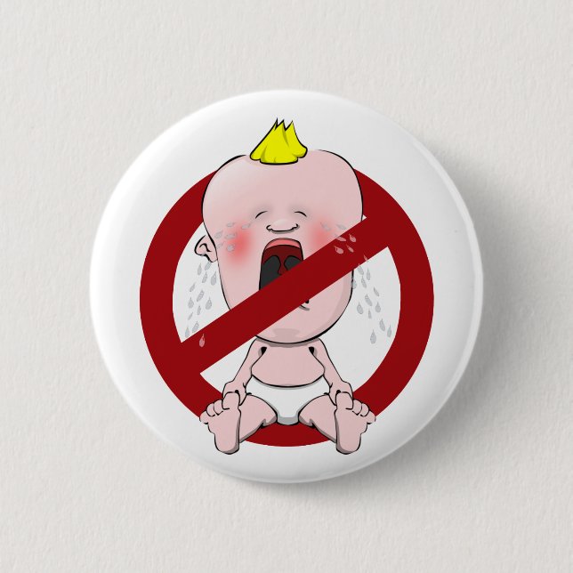 NO CRY BABIES 2 INCH ROUND BUTTON (Front)