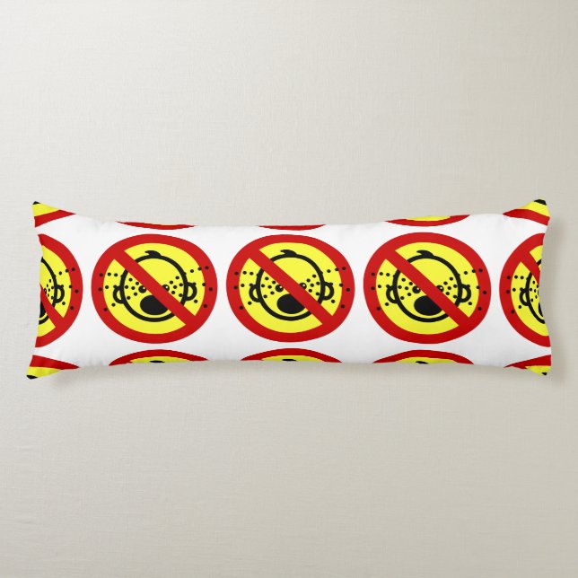 NO Cry Babies ⚠ Thai Airport Sign ⚠ Body Pillow (Front)