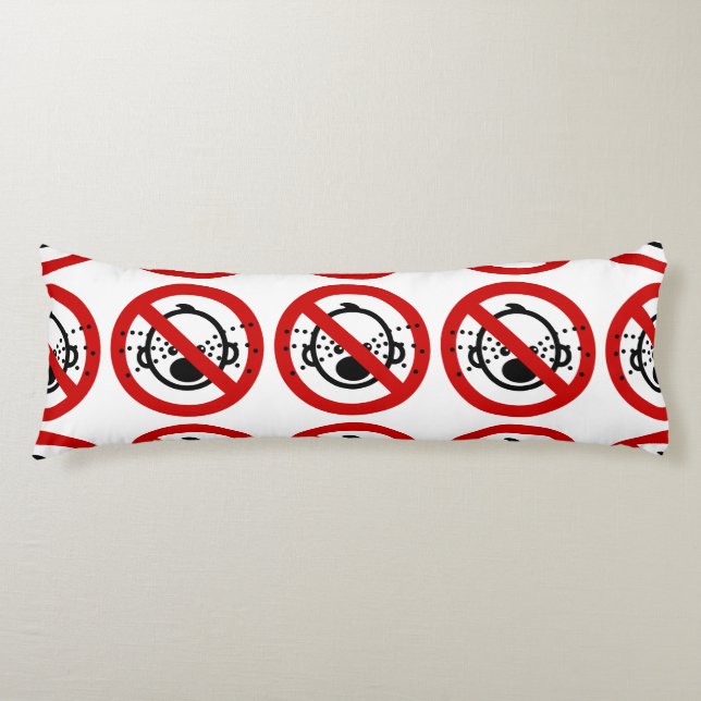 NO Cry Babies ⚠ Thai Airport Sign ⚠ Body Pillow (Front)