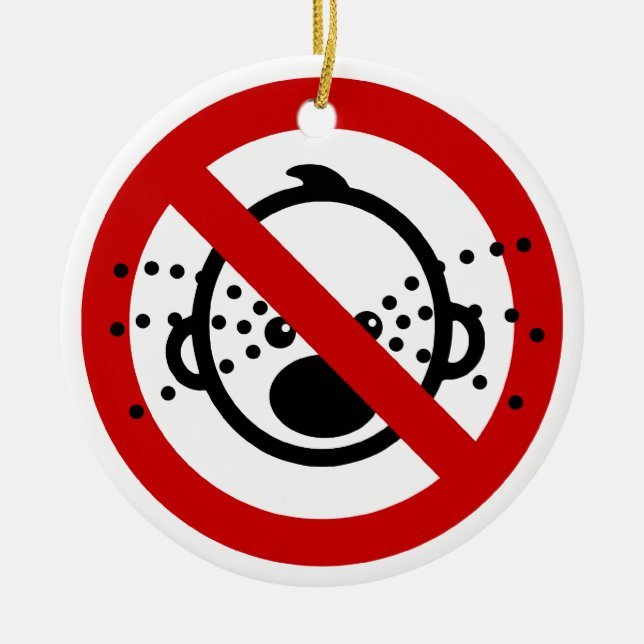 NO Cry Babies ⚠ Thai Airport Sign ⚠ Ceramic Ornament (Front)