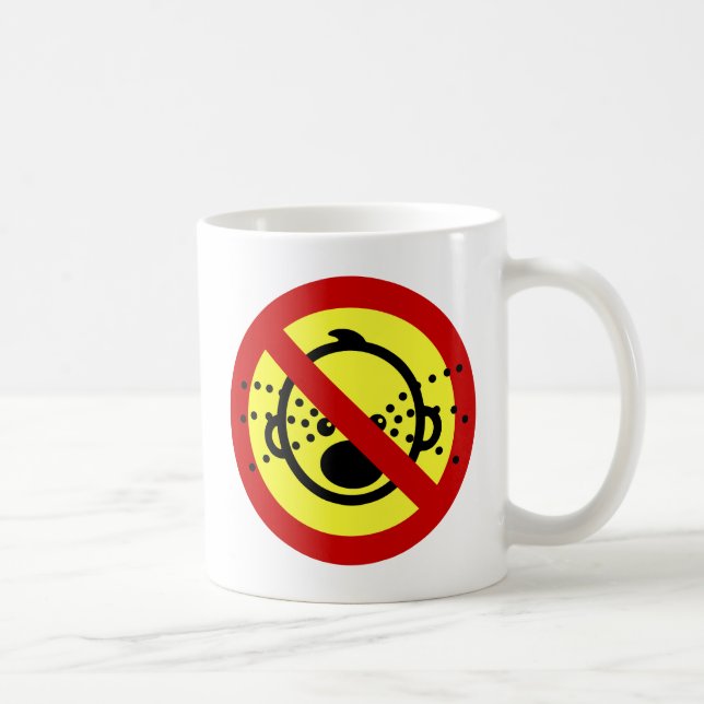 NO Cry Babies ⚠ Thai Airport Sign ⚠ Coffee Mug (Right)