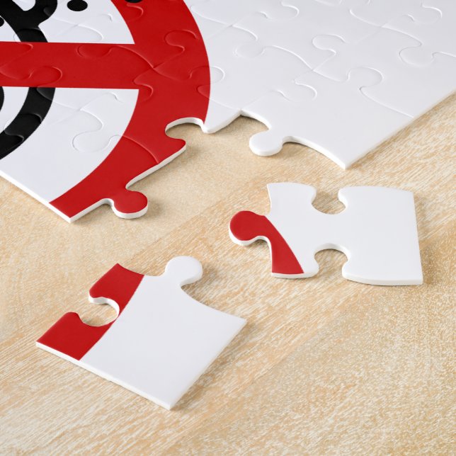 NO Cry Babies ⚠ Thai Airport Sign ⚠ Jigsaw Puzzle (Side)