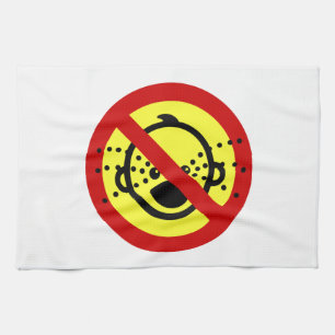 NO Cry Babies ⚠ Thai Airport Sign ⚠ Kitchen Towel