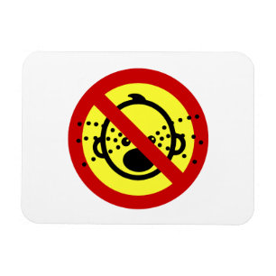 NO Cry Babies ⚠ Thai Airport Sign ⚠ Magnet