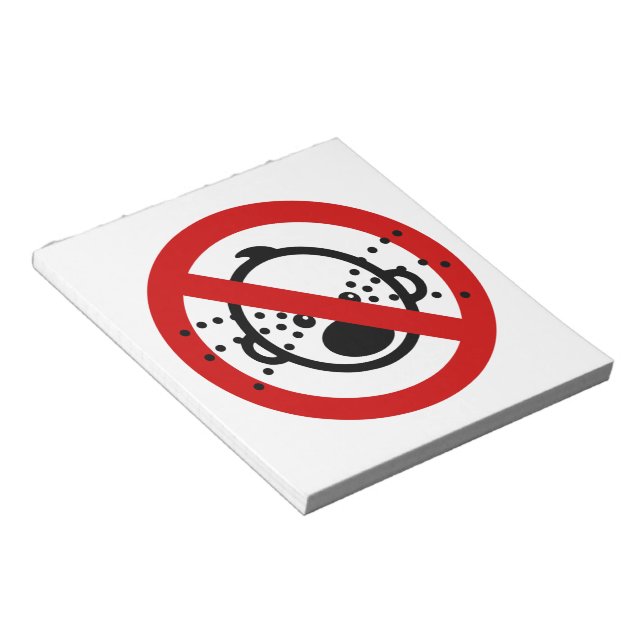 NO Cry Babies ⚠ Thai Airport Sign ⚠ Notepad (Angled)