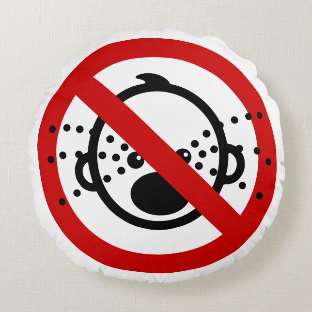 NO Cry Babies ⚠ Thai Airport Sign ⚠ Round Pillow (Front)