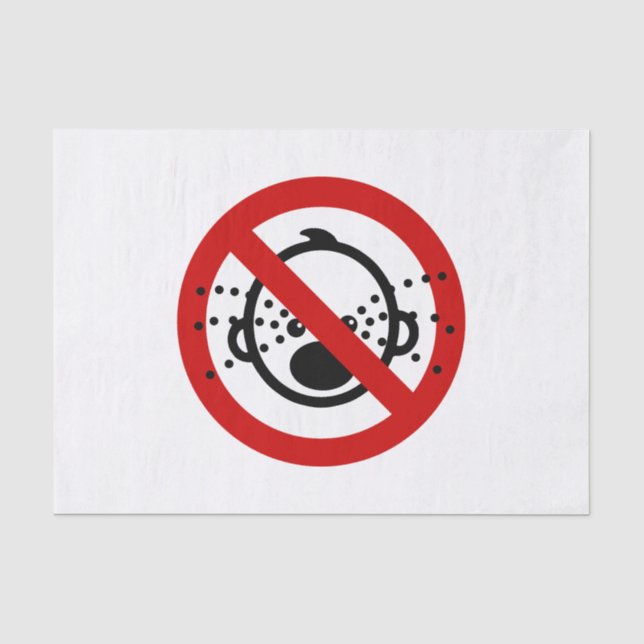 NO Cry Babies ⚠ Thai Airport Sign ⚠ Tissue Paper (Front)