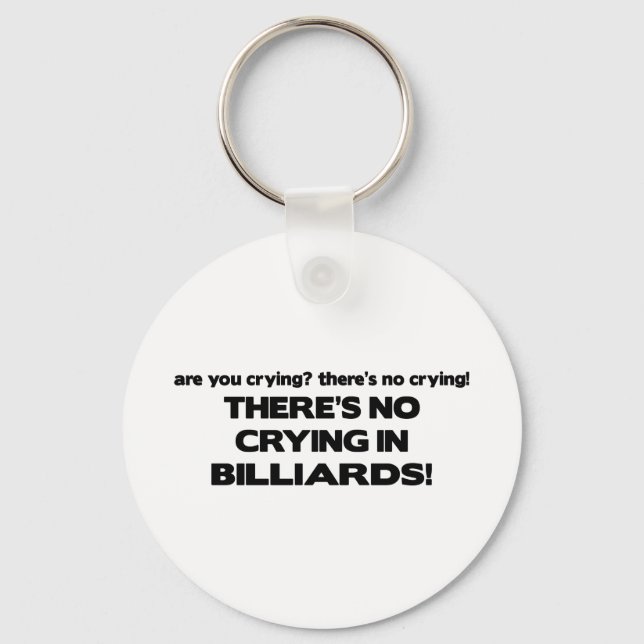 No Crying - Billiards Keychain (Front)