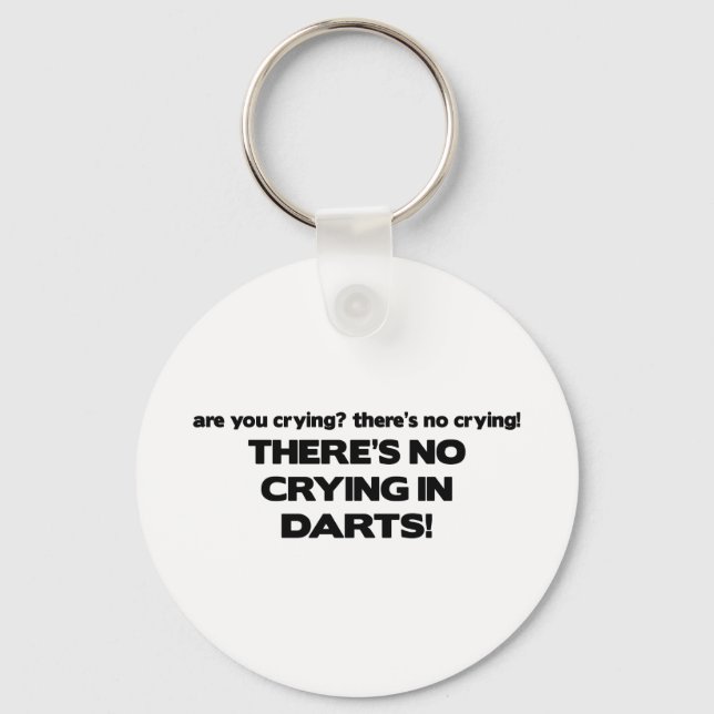 No Crying - Darts Keychain (Front)