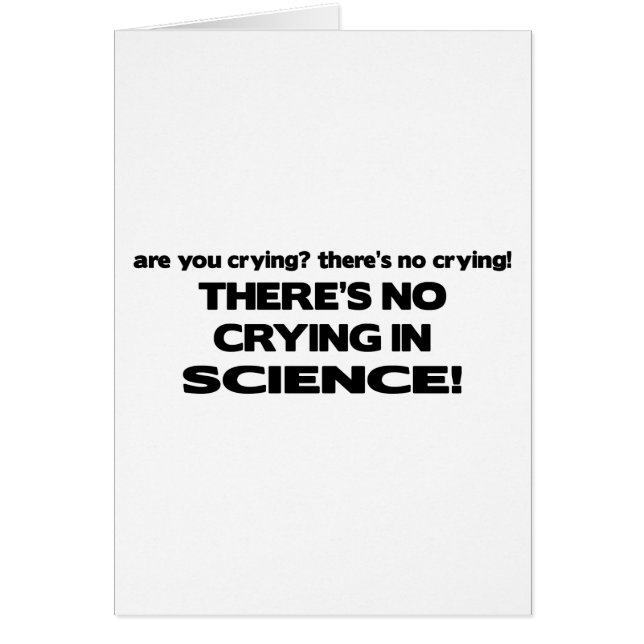 No Crying in Science (Front)