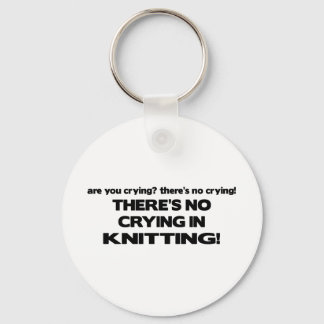 No Crying - Knitting Keychain