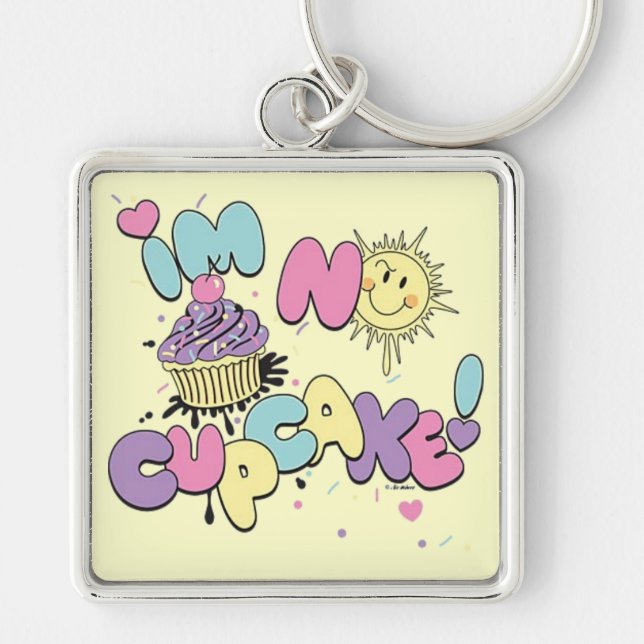 No Cupcake Keychain (Front)