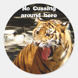 No Cussing_Sticker Classic Round Sticker
