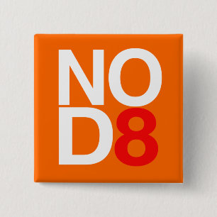NO D8 2 INCH SQUARE BUTTON