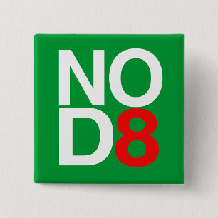 NO D8 - NO DATE 2 INCH SQUARE BUTTON