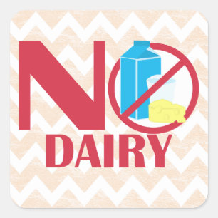 No Dairy Food Allergy Alert or Food Étiquette