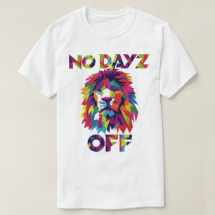 No Days Off Clothing: Colourful Lion T Shirt