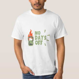 “No Days Off” Gym Motivation T-Shirt , Kettlebell