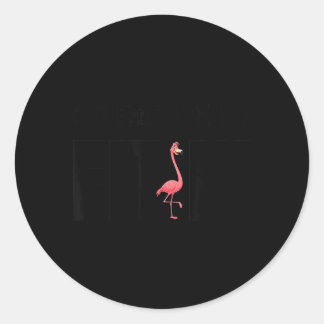 No Desire to Fit in Funny Minimalist Typographic Classic Round Sticker