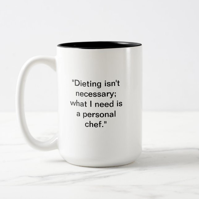 No Dieting Mug | Funny Foodie Gift (Left)