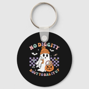 No Diggity Bout To G It Up Cute Ghost Halloween Ki Keychain
