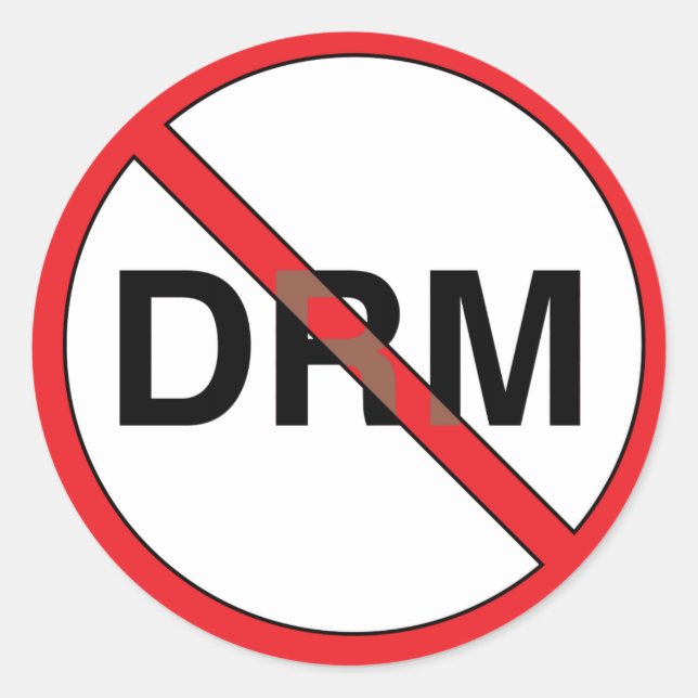 No Digital Right Management (DRM) Stickers (Front)