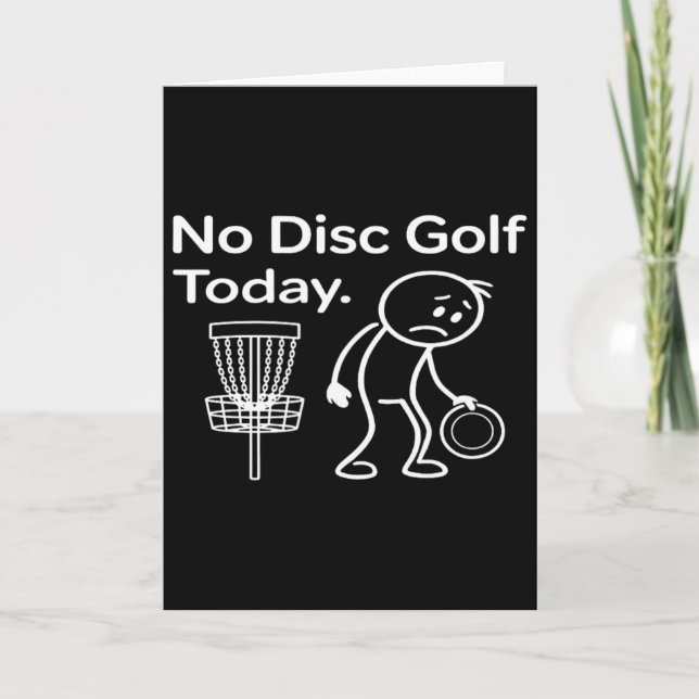 No Disc Golf Today, Discgolf Lover, Disc Golf Dad, Card (Front)