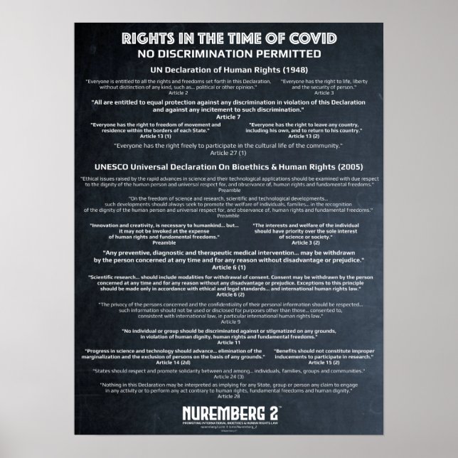 " No Discrimination" Human Rights Small Poster (Front)