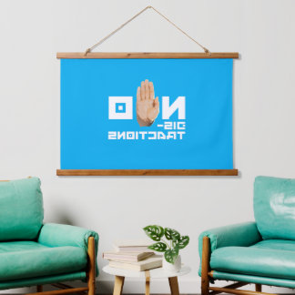 NO Distractions! cool readable through a mirror   Hanging Tapestry